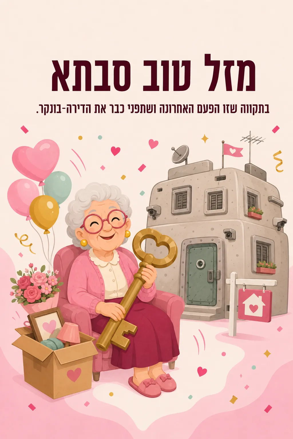 איגרת לסבתא עם מפתח ודירת בונקר